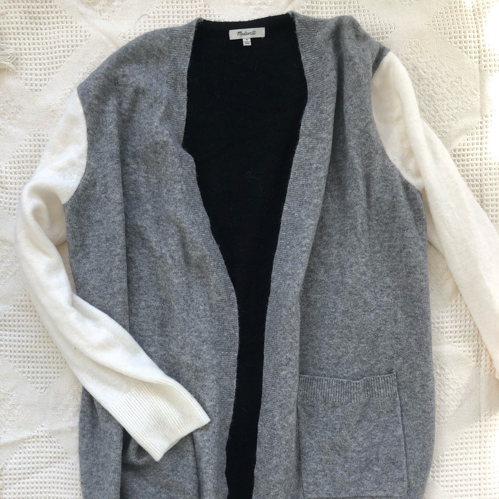 Madewell Colorblock Kent Cardigan Sweater